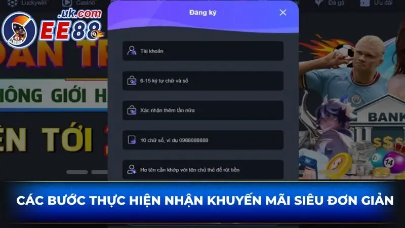 Các bước thực hiện nhận khuyến mãi siêu đơn giản